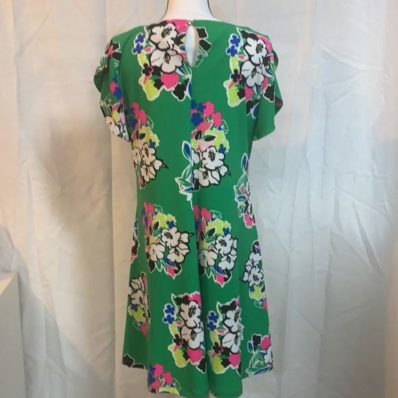 Kaari Blue Kelly Green Floral Dress - Picture 7 of 9